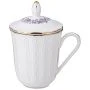 Кружка заварочная 350мл фарфор Lilac с крышкой и мет.ситом (36)