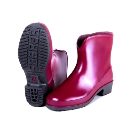 Ботинки ПВХ женские бордовые/черные р.36 (12)