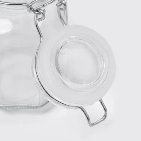 Банка для сыпучих продуктов 100мл стекло с фиксатором JC-15964 (144)