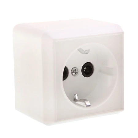 Розетка 1-местная с заземлением пластик 10А БЕЛАЯ ЦЕРКОВЬ (откр.уст) белая 250В РА10-304 (110) Розетка 1-местная с заземлением пластик 10А БЕЛАЯ ЦЕРКОВЬ (откр.уст) белая 250В РА10-304 (110)