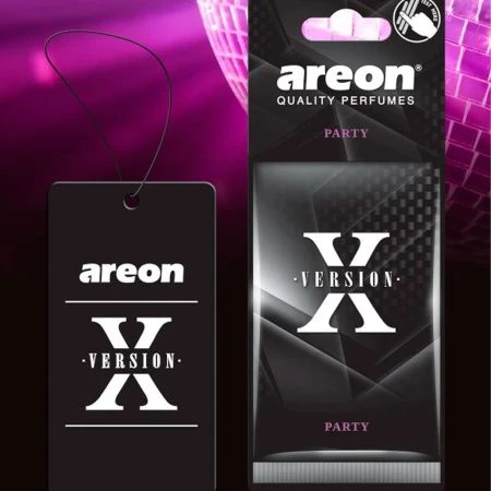 Ароматизатор воздуха картонный черный Areon X VERSION Party (Вечеринка)