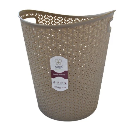 Корзина для бумаг 13л 28,5*27,5*32см пластик Soul кофейный (8)