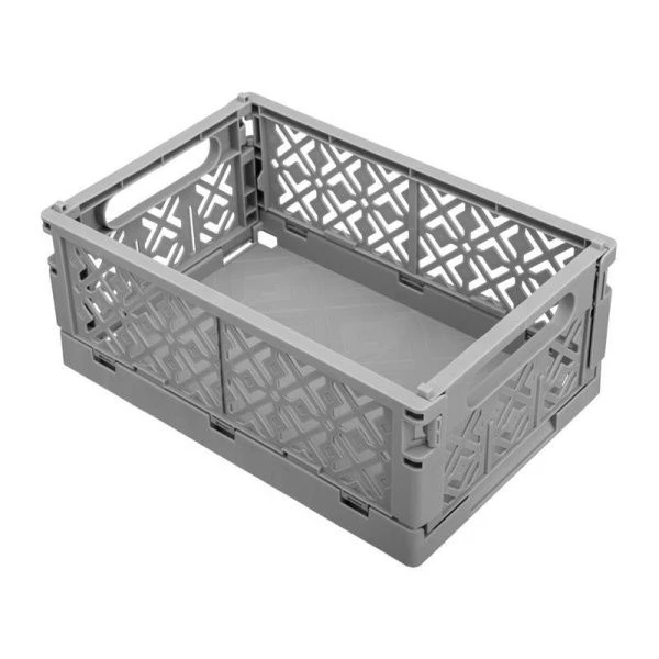 Ящик складной 3,5л 249*167*103мм пластик STOCKY М серый (18)