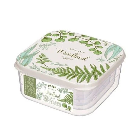 Набор контейнеров пищевых 4пр 0,3/0,45/0,65/1л пластик светло-серый (12)