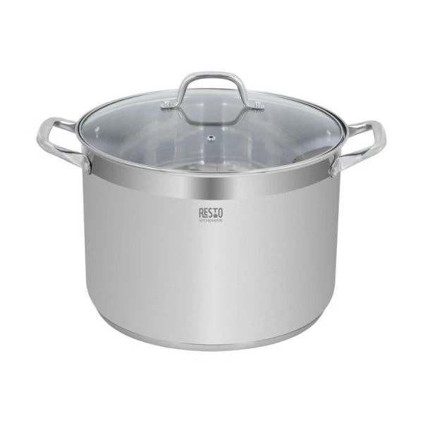 Кастрюля 15л h22см нерж.сталь LIBRA со стекл.крышкой 30см (2)