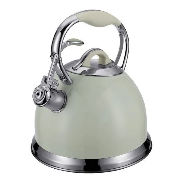 Чайник со свистком 2,5л нерж.сталь кремовый Tea 78-004 (6)