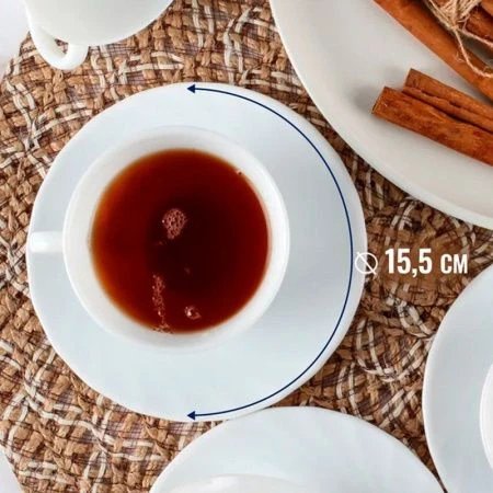 Чайный набор 8пр стеклокерамика ТРИАНОН на 4 персоны 280мл (6)