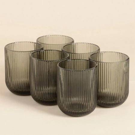 Стаканы набор 6шт 260мл стекло МОДЕРН зеленый 7,5*9,5см