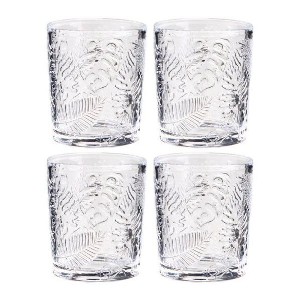 Стаканы набор 4шт 350см стекло FLORA (12)