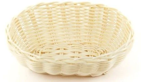 яяяКорзинка плетеная 20х15х7,5см пластм. белая KT4045 кт1905 (120)