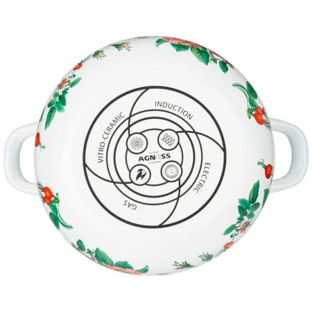 Кастрюля 2,8л эмаль Fruit Basket с крышкой 20см выс.12см (6)