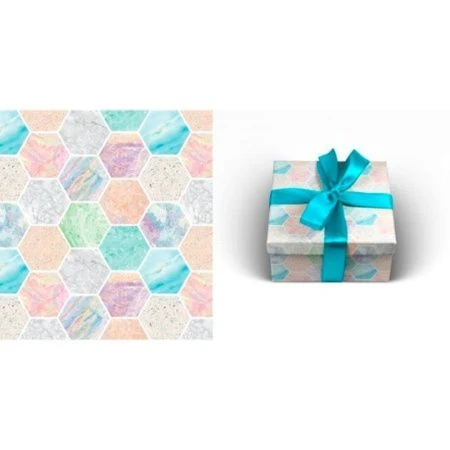 Бумага упаковочная 70*100см Мраморная мозайка