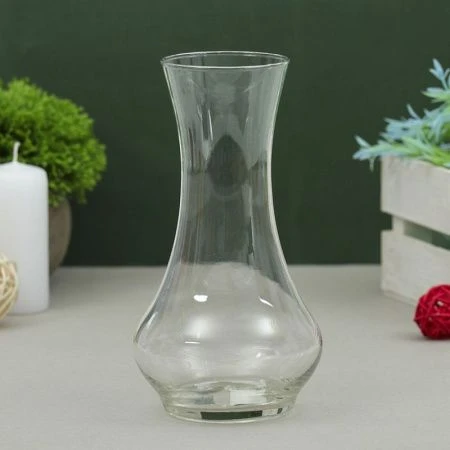 Ваза для цветов 600мл h19см d10,3см стекло УШНЯНКА (16)