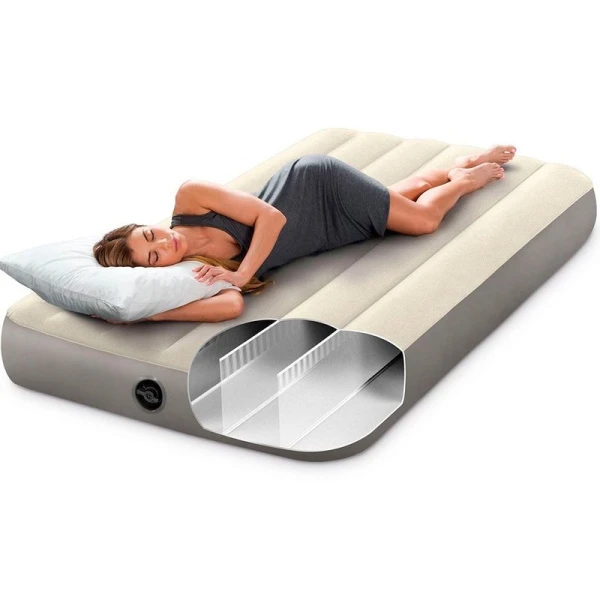 Матрас надувной одноместный флок ПВХ Single-High 191*99*25см до 136кг (4)