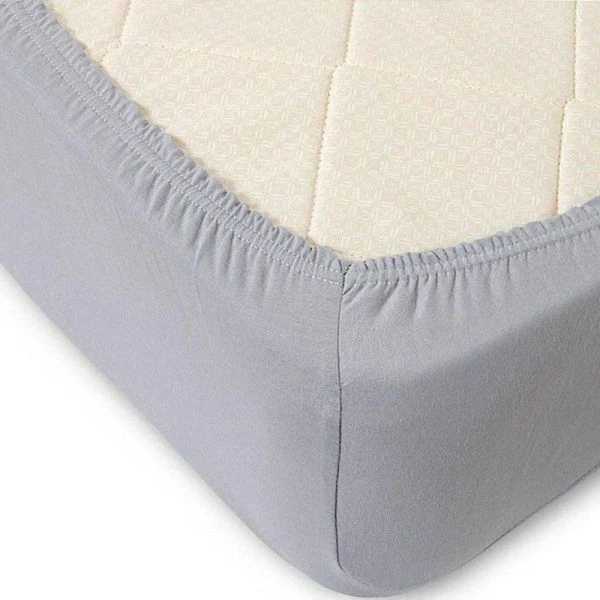 Простыня на резинке 180*200*20 трикотаж LUXE серый