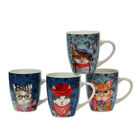 Кружка 340мл фарфор КОТОМАНИЯ бочка R03/414 (48)