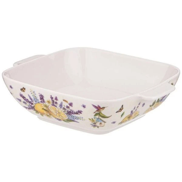 Салатник 19*15*5см фарфор ПРОВАНС ЛИМОНЫ прямоугольный (36)