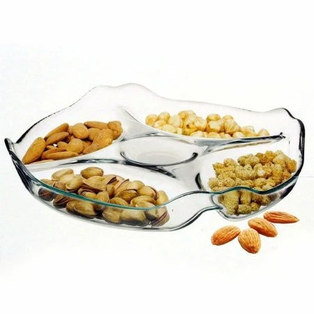 Менажница 4 секции 25,2см стекло БЕЙСИК (12)