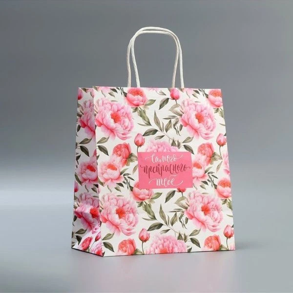 Пакет крафт 22*25*12см Самого прекрасного (1)