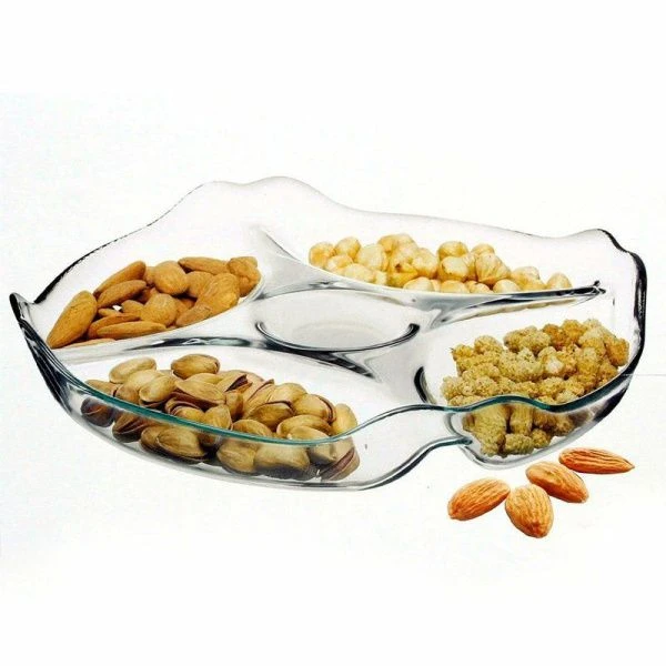 Менажница 4 секции 25,2см стекло БЕЙСИК (12)