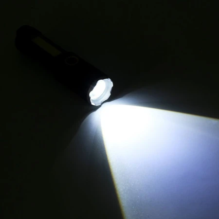 Фонарь ручной аккумуляторный, 5 Вт, 400 мАч, XPE, COB, zoom, 4 режима, 13,5*4*4см, Type-C