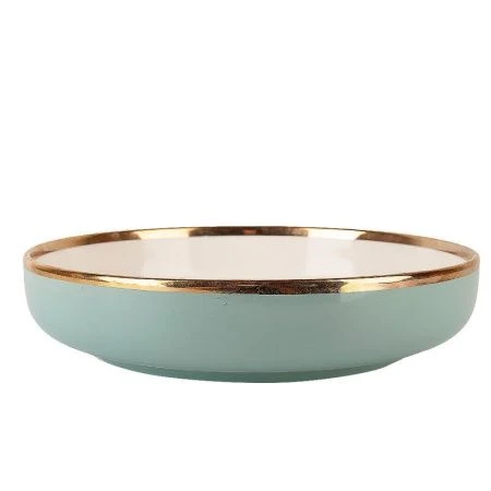 Тарелка мелкая 21,5*4,5см фарфор Royal line. Mint (6/24)