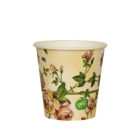 Стакан бумажный 250мл (набор 6шт.) ЧАЙНАЯ РОЗА (120)