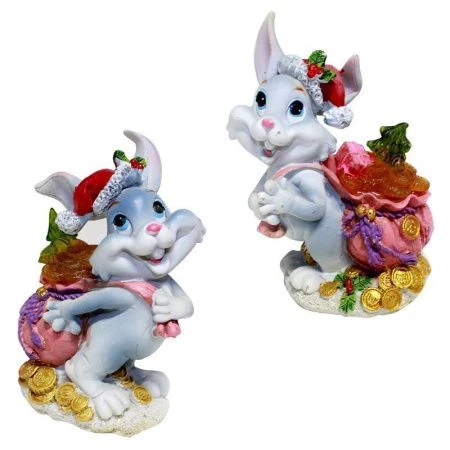яяяФигурка с подсветкой Кролик / Заяц с мешком полистоун 11см 2 вида S2880002 яяяФигурка с подсветкой Кролик / Заяц с мешком полистоун 11см 2 вида S2880002