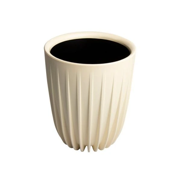 Горшок цветочный 4,5л 19*23см пластик СИГМА с вкладкой ванильный (1)