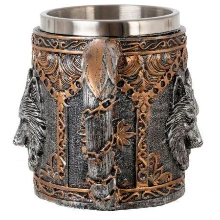 Кружка 450мл нерж.сталь Волк 16*12*11,5см (36)