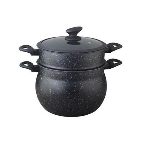 Пароварка одноуровневая 9л алюминий литая с мраморным АП со стекл.крышкой 26см, индукция (2)