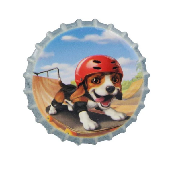 Магнит ЩЕНОК СКЕЙТБОРДИСТ 7,5см керамика (288)