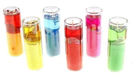 яяяСвеча гелевая (набор 6шт.) Ракушки h=8см 459675