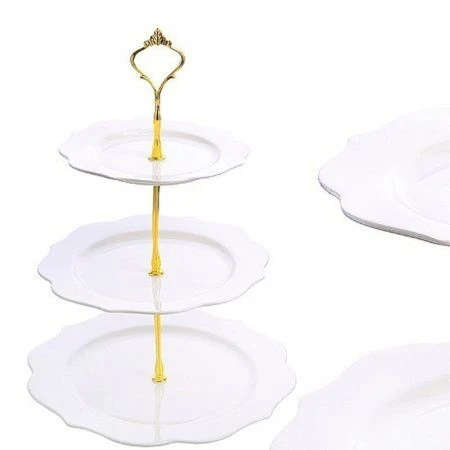 Конфетница 3-х ярусная 18*23*26,5см фарфор LR60006 (8)