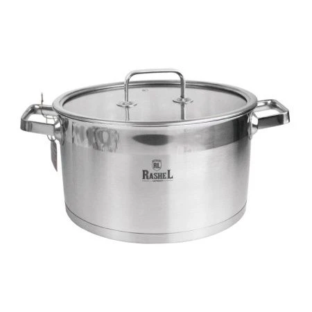 Кастрюля 6л нерж.сталь ВИКТОРИЯ со стекл.крышкой 24*14см R-600w (6)