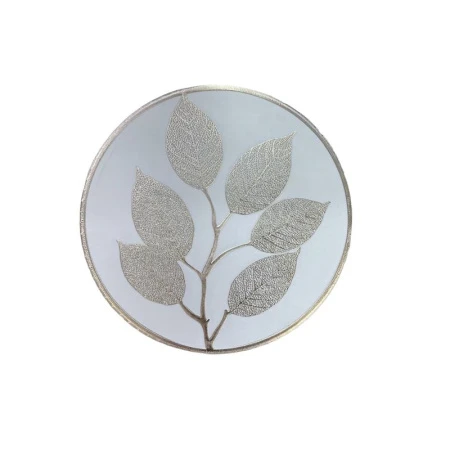 Салфетка сервировочная 38см ПВХ ВЕТКА белая/золото круглая JC-15232 (144) Салфетка сервировочная 38см ПВХ ВЕТКА белая/золото круглая JC-15232 (144)