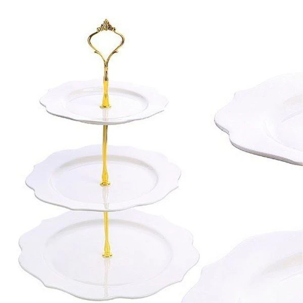 Конфетница 3-х ярусная 18*23*26,5см фарфор LR60006 (8)