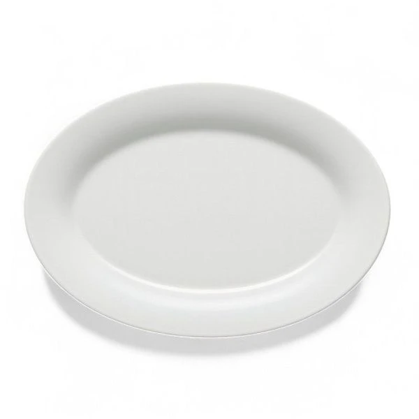 Блюдо 23см фарфор БЕЛЫЙ КЛАССИК овальное 53 JC-9765-9 9" (60)