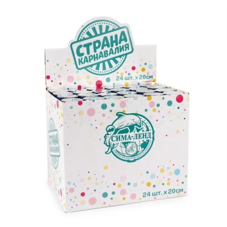 Хлопушка пневматическая С Новым Годом! 20см фольга разноцветная (24/192)