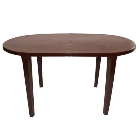 Стол овальный 1400*800*710мм пластик шоколадный (1)