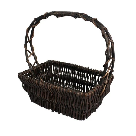 Корзина плетеная ивовая лоза 30*19*8/26см темно-коричневая (G17001 S/4) № 4