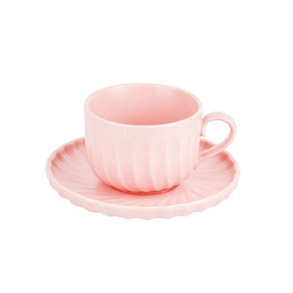 Чайный набор 2пр фарфор Fresh Taste. Light pink на 1 персону 220мл (36)