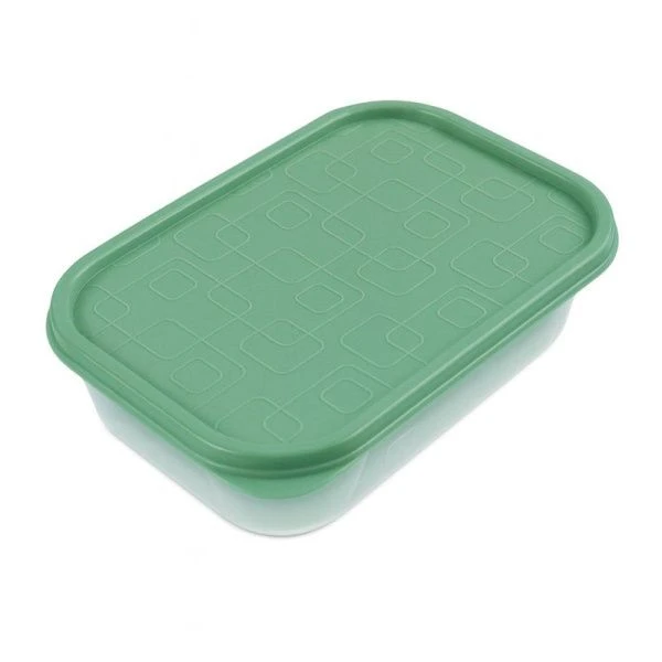 Контейнер пищевой 300мл 141*96*36мм пластик прямоугольный оливковый (36)