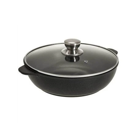 Жаровня 32*9,5см алюминий АП 2-х слойное ПРЕМЬЕРА стекл.крышка ручка нерж.сталь  (5)