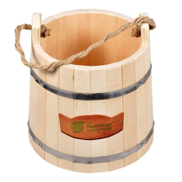 Ведро для бани 9л дерево БАННЫЕ ШТУЧКИ