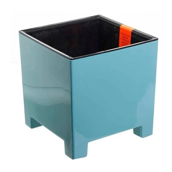 Горшок цветочный 5,5л 19*19см пластик НАРД с вкладкой тиффани (6)