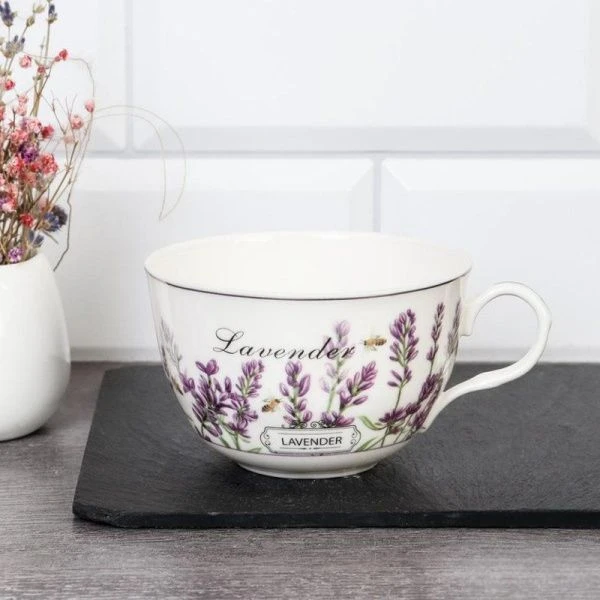 Чашка чайная 270мл фарфор ЛАВАНДА LY-2401 (72)