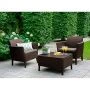 Набор мебели пластик Salemo balcony set (2 кресла, стол) коричневый (1)