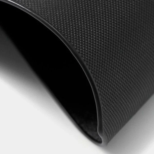 Салфетка кухонная 38*38см экокожа ТЭМ восьмиугольник черный (120)