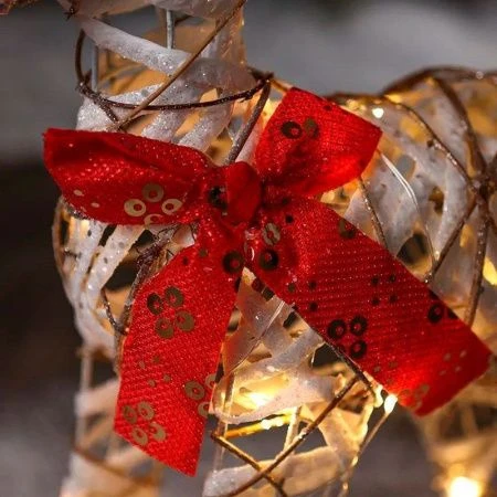 Светящаяся фигура Олень с красным бантом, 30*12*53 см Т-5541